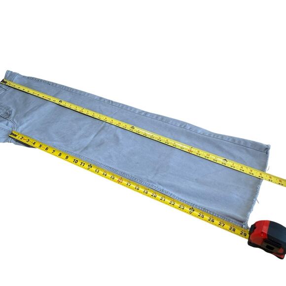 Oat New York Jeans Women's 10/30 Light Wash Blue/Gray High Rise Wide Leg Raw Hem - Picture 8 of 10